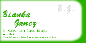 bianka gancz business card